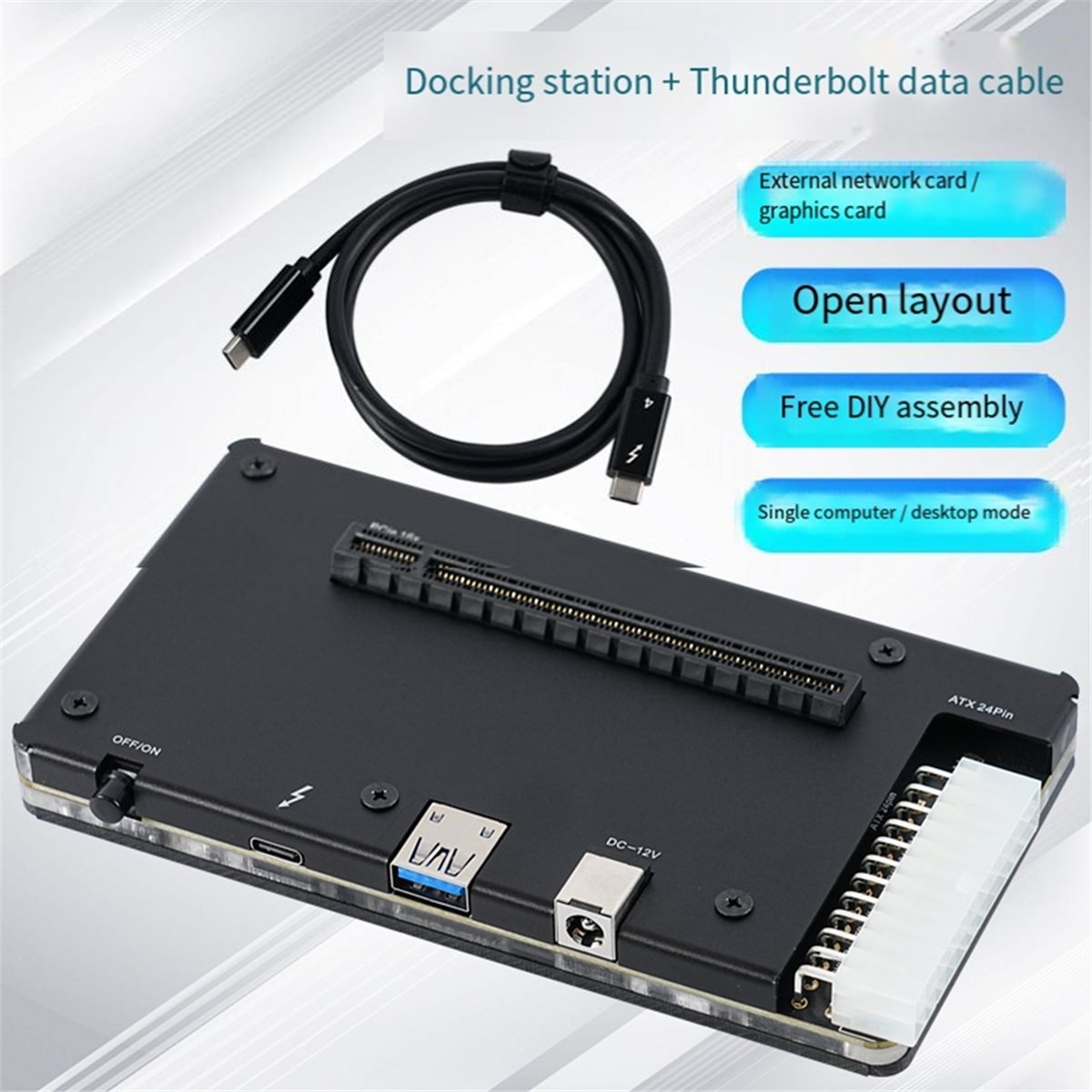 Thunderbolt 4 External Gpu Enclosure - ABIU GPU Externa Profissional para Thunderbolt