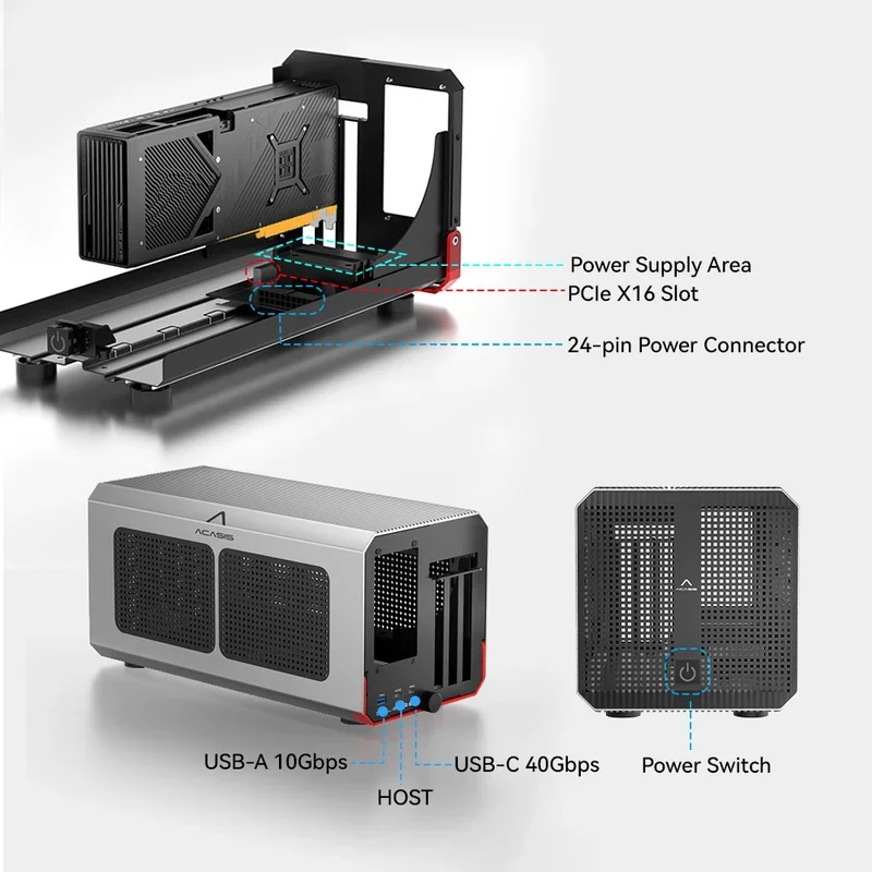 Gabinete eGPU Acasis 40Gbps co - Thunderbolt 4 External Gpu Enclosure avaliação e preço